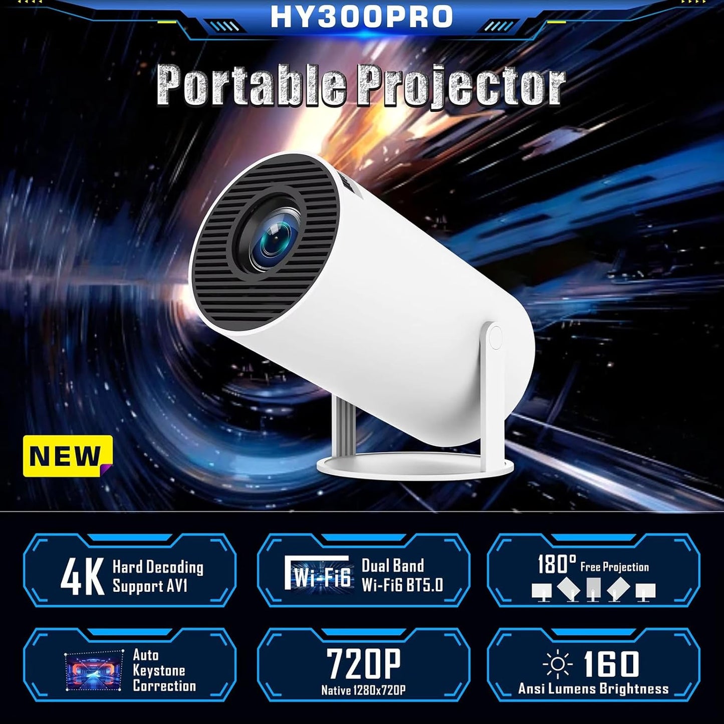 Mini Proyector Inteligente HY300PRO