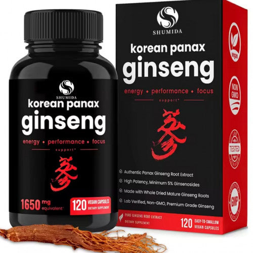 Ginseng Coreano Panax 1650 mg – 120 Cápsulas